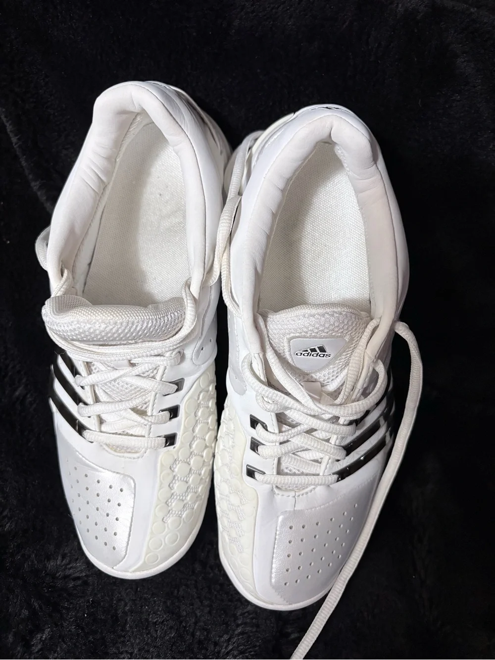 Adidas Barricade Classic Bounce Tennis Shoes White Metallic Silver Size 6